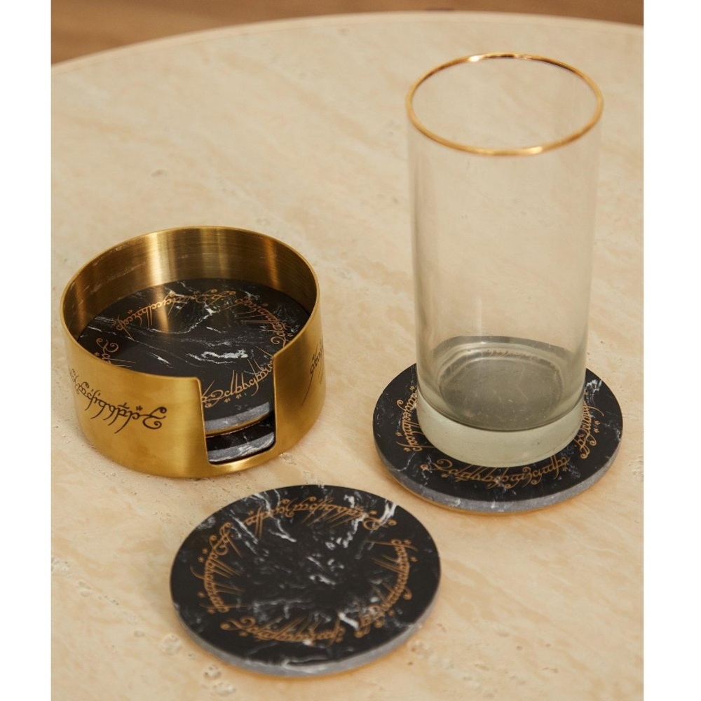 Lord of the Rings One Ring Script Coaster Set
